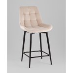 Стул полубарный Флекс с поворотным механизмом велюр бежевый