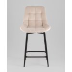 Стул полубарный Флекс с поворотным механизмом велюр бежевый