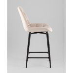 Стул полубарный Флекс с поворотным механизмом велюр бежевый