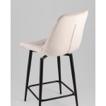 Стул полубарный Флекс с поворотным механизмом велюр бежевый