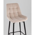Стул полубарный Флекс с поворотным механизмом велюр бежевый