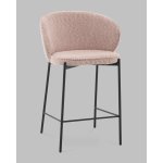 Стул полубарный Тисдейл букле розово-персиковый