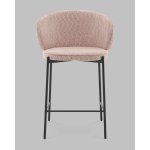 Стул полубарный Тисдейл букле розово-персиковый