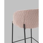 Стул полубарный Тисдейл букле розово-персиковый