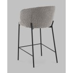 Стул полубарный Тисдейл букле серый