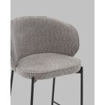 Стул полубарный Тисдейл букле серый