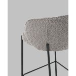 Стул полубарный Тисдейл букле серый