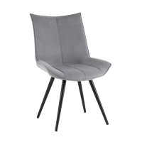 Стул вращающийся Робб велюр серый,опора черный муар