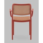 Стул Yona пластиковый с подлокотниками красный