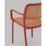Стул Yona пластиковый с подлокотниками красный