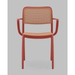 Стул Yona пластиковый с подлокотниками красный