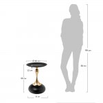 Кофейный столик Angel 40x55см, чёрный, металл