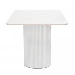 Стол Festa 140x85x77см, керамогранит белый мрамор