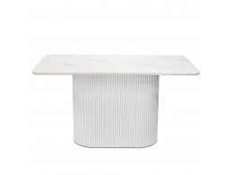 Стол Festa 140x85x77см, керамогранит белый мрамор