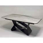 Стол ABSALON 180 ICE AGATE, керамика, стекло / Шоколадное золото каркас, ®DISAUR