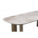 Стол ГАРДЕ (GARDE) 239 цвет БЕЖЕВЫЙ МРАМОР CA036, керамика / коричневый, ®DISAUR