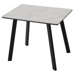 Стол ТИК ТАК 90  ОНИКС, керамика / Черный каркас М-City