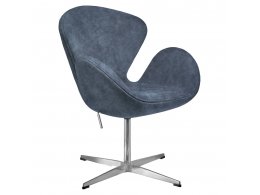 Кресло SWAN STYLE CHAIR тёмно-серый, искусственная замша