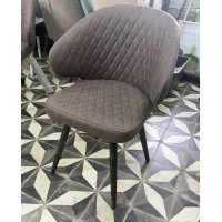 Стул ХИЛТ 360 град.поворот., цвет B28 Темно-серый, велюр / черный каркас М-City