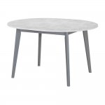 Стол Oslo круглый раскладной 110-140x110x76см, Бетон лайт, серый Стол Oslo круглый раскладной 110-140x110x76см, Бетон лайт, серый