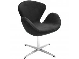 Кресло SWAN STYLE CHAIR графит, искусственная замша