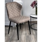 Стул МОНРО, цвет CYPRUS-03 ЛАТТЕ, искусственная замша / черный каркас М-City