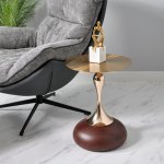 Кофейный столик Angel 40x55см, металл под дерево