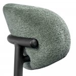 Стул полубарный Lucas 2 шалфей шенилл с чёрными ножками