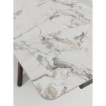 Стол EDER 160 GLOSS COLD JADE SOLID CERAMIC / Орех, ®DISAUR