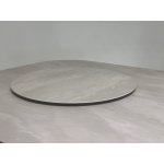 Стол RUBEN 132 TL-109 Серый мрамор, испанская керамика, стекло / Латте, ®DISAUR