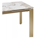 Стол CORNER 120 GLOSS LUXURY PANDORA SOLID CERAMIC / шампань, ®DISAUR