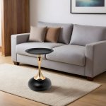 Кофейный столик Angel 40x55см, чёрный, металл