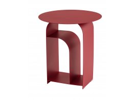 Журнальный столик Arwel металл бордовый