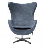 Кресло EGG STYLE CHAIR тёмно-серый, искусственная замша Кресло EGG STYLE CHAIR тёмно-серый, искусственная замша
