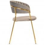 Комплект из 4-х стульев Turin латте, золотые ножки