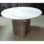 Стол АДАЖИО 115 КРУГЛЫЙ GILT WHITE, керамика / Латте каркас М-City Стол АДАЖИО 115 КРУГЛЫЙ GILT WHITE, керамика / Латте каркас М-City