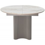 Стол АДАЖИО 115 КРУГЛЫЙ GILT WHITE, керамика / Латте каркас М-City Стол АДАЖИО 115 КРУГЛЫЙ GILT WHITE, керамика / Латте каркас М-City