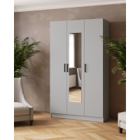 Шкаф комбинированный Ларс (1,2) с зеркалом камень серый