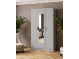 Шкаф комбинированный Ларс (1,2) с зеркалом камень серый