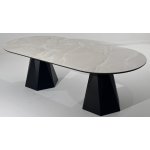 Стол ОРФЕЙ  240 нераскладной ONYX SABLE PULIDO, керамика / Черный каркас М-City