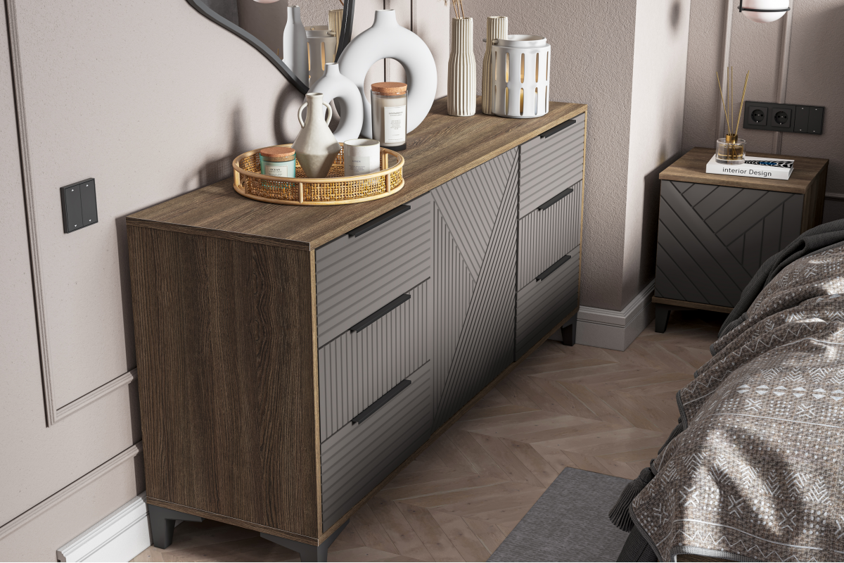 СГ Палау Комод табак/ грей софт