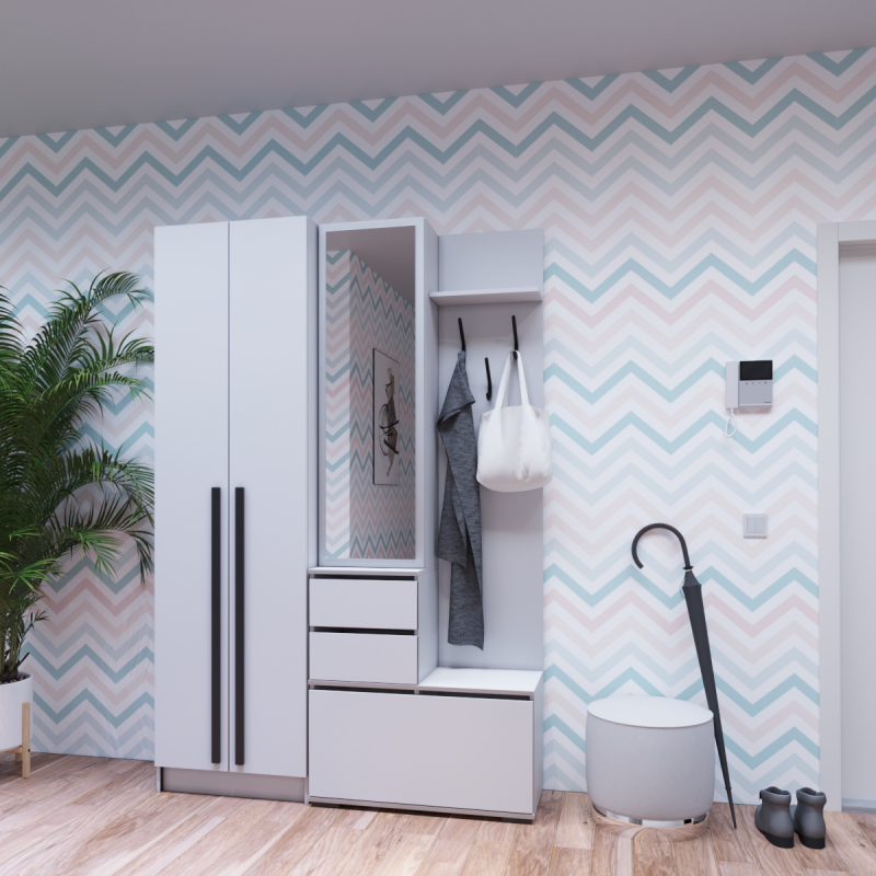 Набор прихожая Бостон(вешалка В2 + шкаф Ш 600)