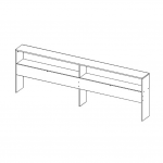 Прикроватный блок 2000х716 к Кровати Ксения (Белый)