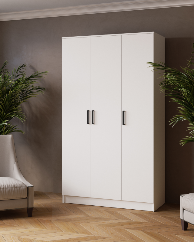 Шкаф комбинированный Ларс (1,2) без зеркала белый