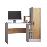 Компьютерный стол СКМ-2 белый/дуб крафт золотой