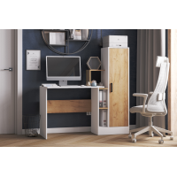 Компьютерный стол СКМ-2 белый/дуб крафт золотой