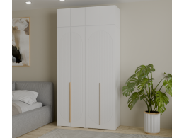 Набор Шкаф Фиеста + антресоль (Белый/Белый Софт) 1332х2600х500