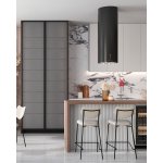 Стул полубарный Casey серый с серой экокожей