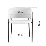 Кресло Нэлли New буклированный велюр бежевый