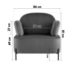 Кресло Кэнди велюр бежевый